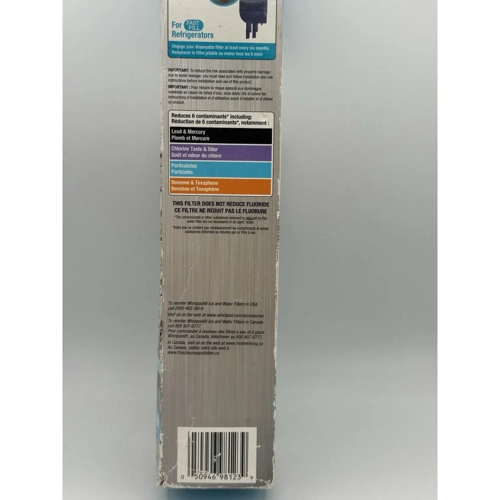 Whirlpool 4396841 PUR Refrigerator Water Filter Ice Maker Replacement NEW Sealed